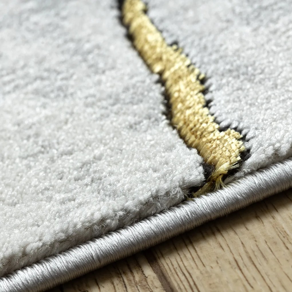 Dywany Łuszczów, Kusový koberec Allure 1963 white/gold, 120x170, biela, kancelária