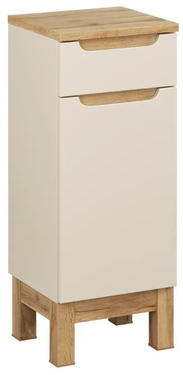 Kúpeľňová skrinka Bali s doskou 35 cm kašmírová/dub wotan