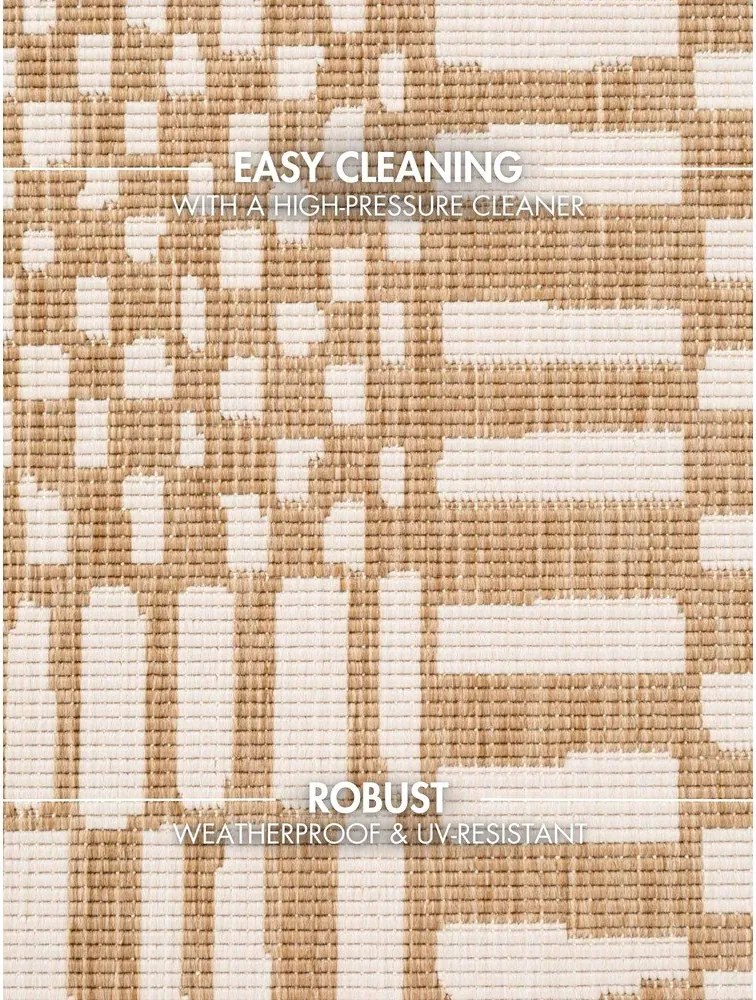 Krémovobiely/v prírodnej farbe vnútorný a vonkajší koberec 160x230 cm Haringey Barkham – Ted Baker