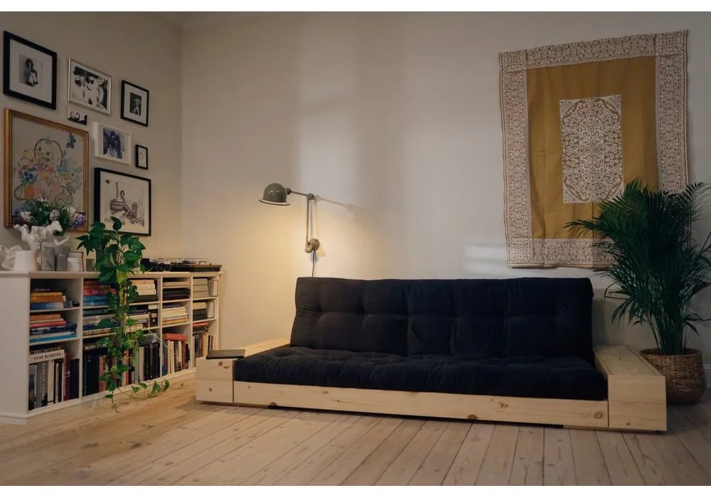 Červená menčestrová rozkladacia pohovka 244 cm Base – Karup Design