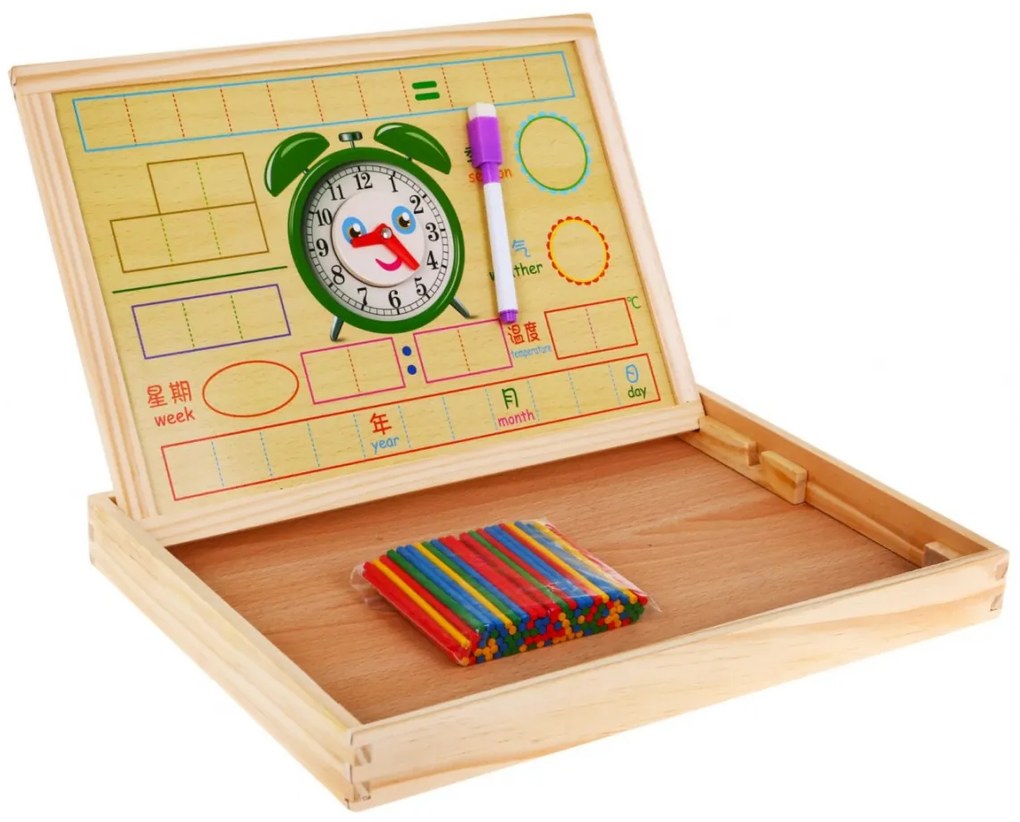 RAMIZ Vzdelávacia magnetická drevená tabuľa