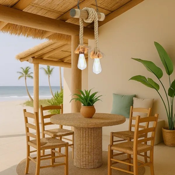 Brilagi - Luster na reťazi KOS 2xE27/60W/230V buk