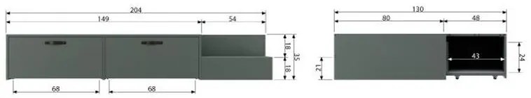 Posteľ Stage 80 x 200 so zásuvkami