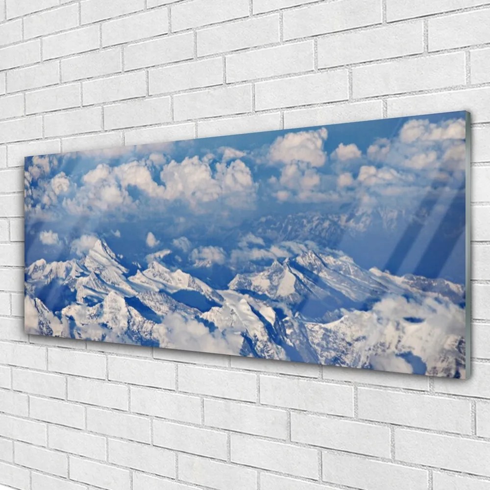 Obraz na akrylátovom skle Hora mraky príroda 125x50 cm