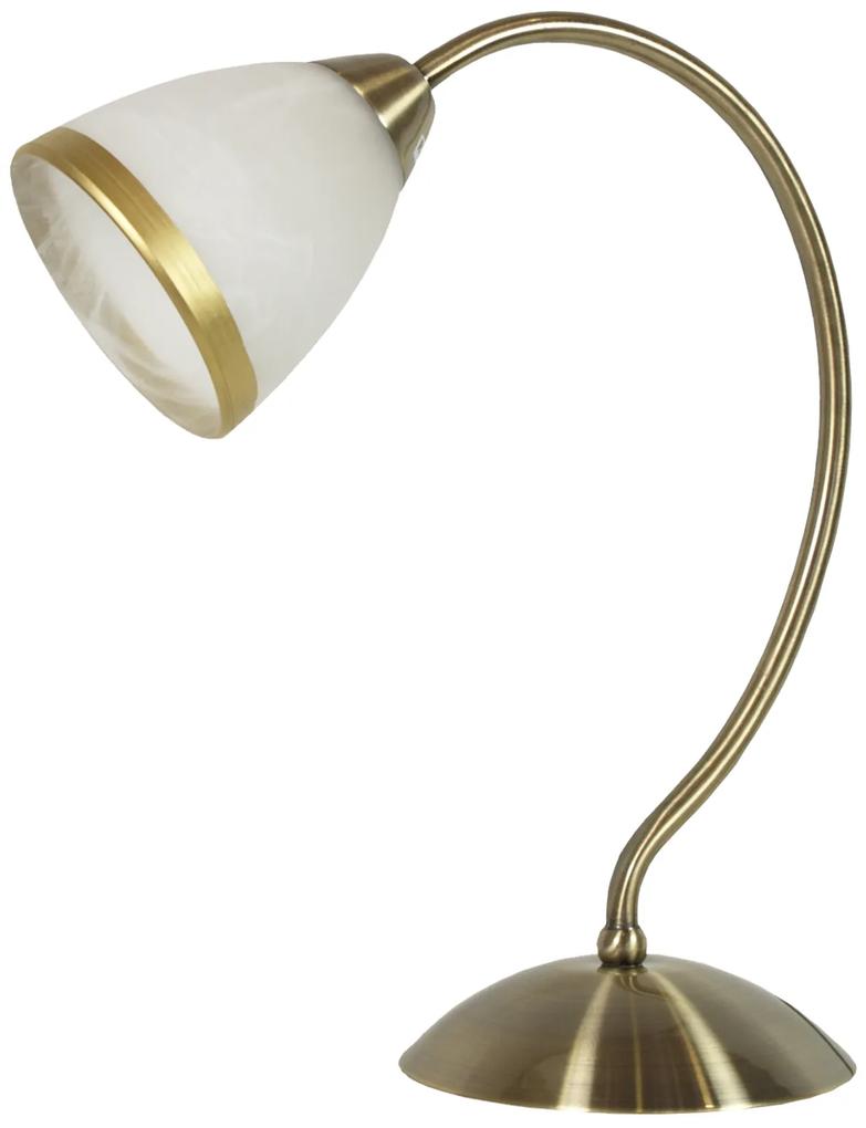 CLX Rustikálna stolová lampa CREMA, 1xE14, 40W, patina