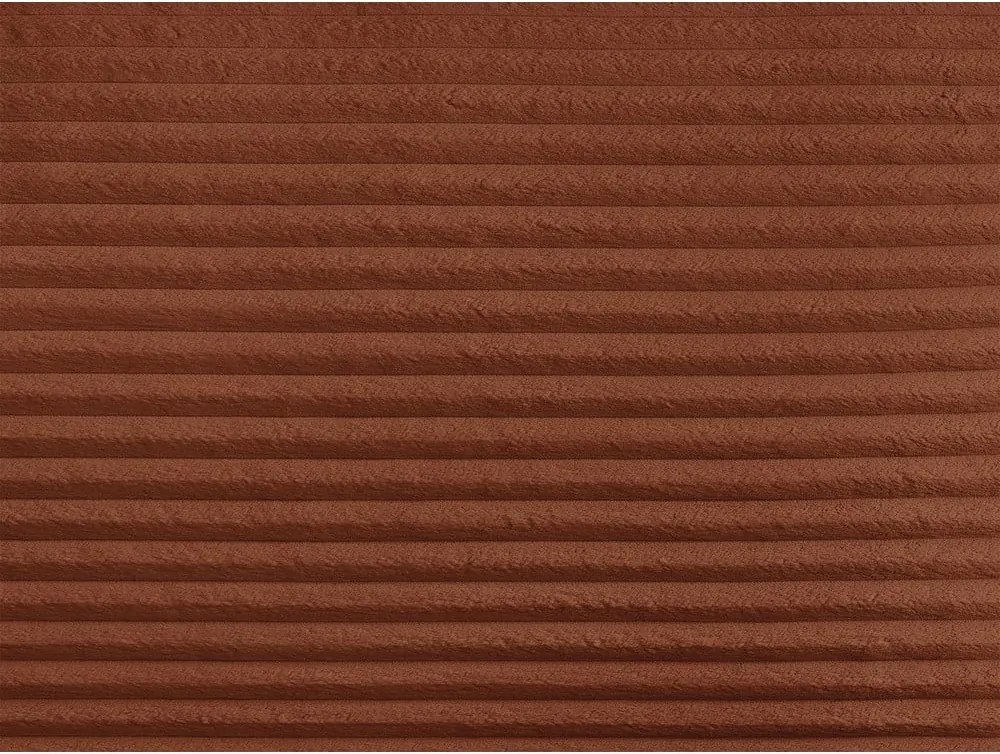 Menčestrová rozkladacia rohová pohovka v tehlovej farbe (pravý roh) Lucien – Bobochic Paris