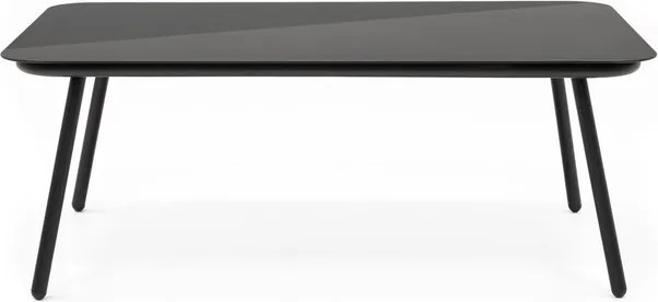 Záhradný nábytok na terasu – pohovka, kreslá a stolík Springos GF0116 čierno-béžová súprava