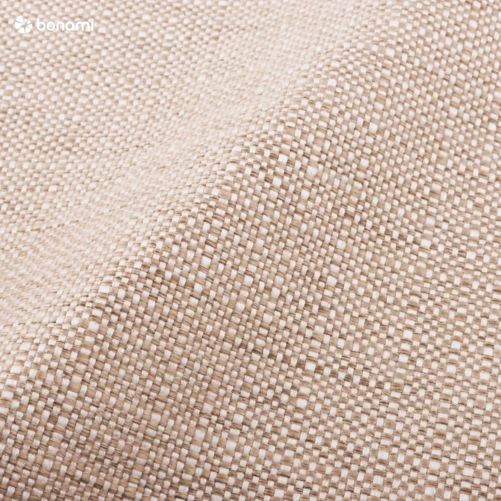 Béžová čalúnená dvojlôžková posteľ s úložným priestorom s roštom 180x200 cm Elizabeth – Micadoni