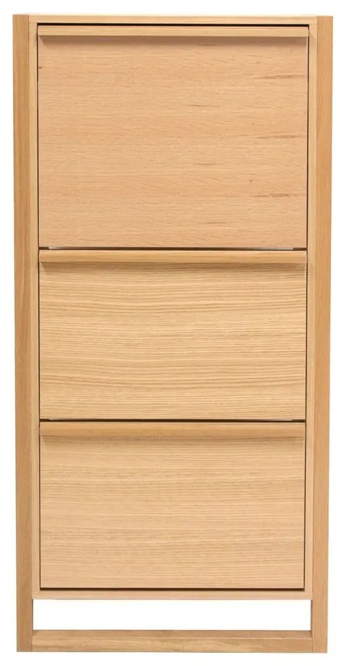 Výklopná skrinka na topánky v dekore duba v prírodnej farbe NewEst – Woodman