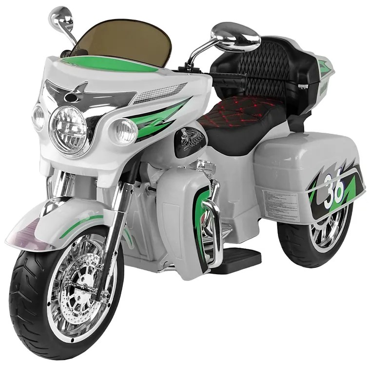 LEAN TOYS Elektrická motorka Goldwing NEL-R1800GS - sivá - 2x45W - 12V7Ah - 2023