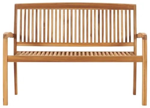 vidaXL 2-miestna stohovateľná záhradná lavička 128,5 cm, tíkový masív-