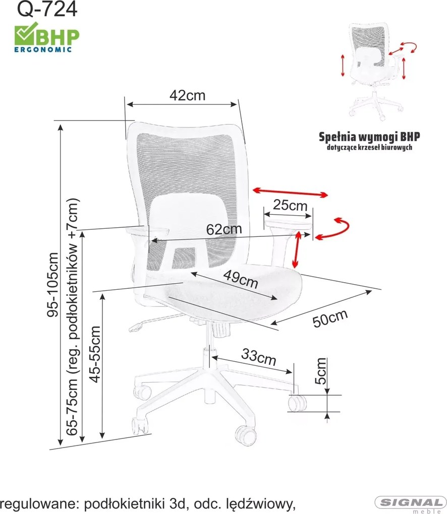 SI Otočná stolička Q-724 sivý