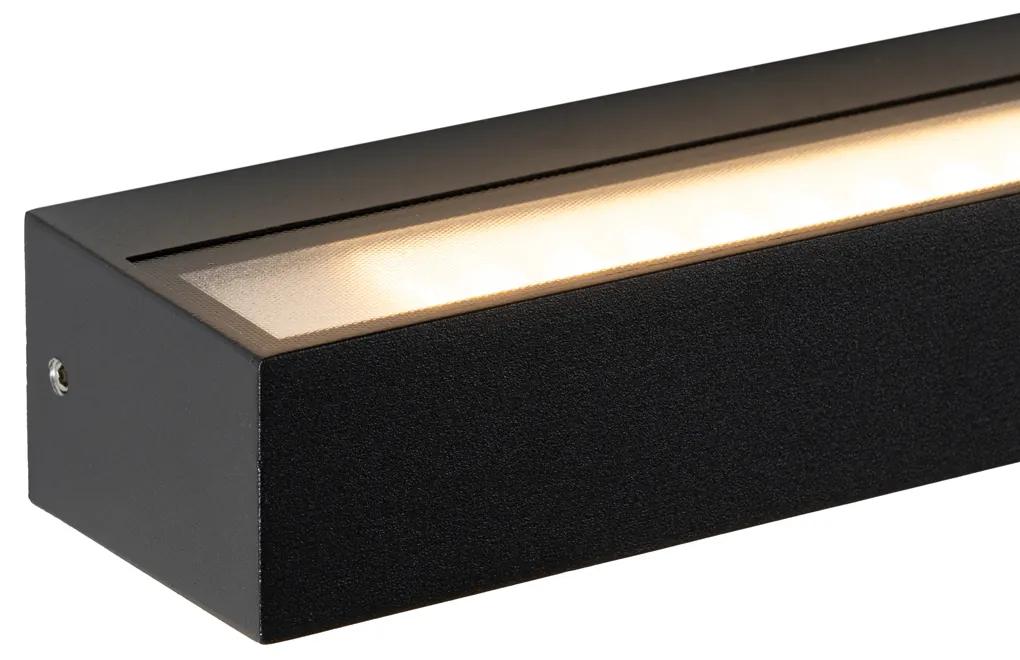 Moderné nástenné svietidlo čierne vrátane LED IP65 - Steph