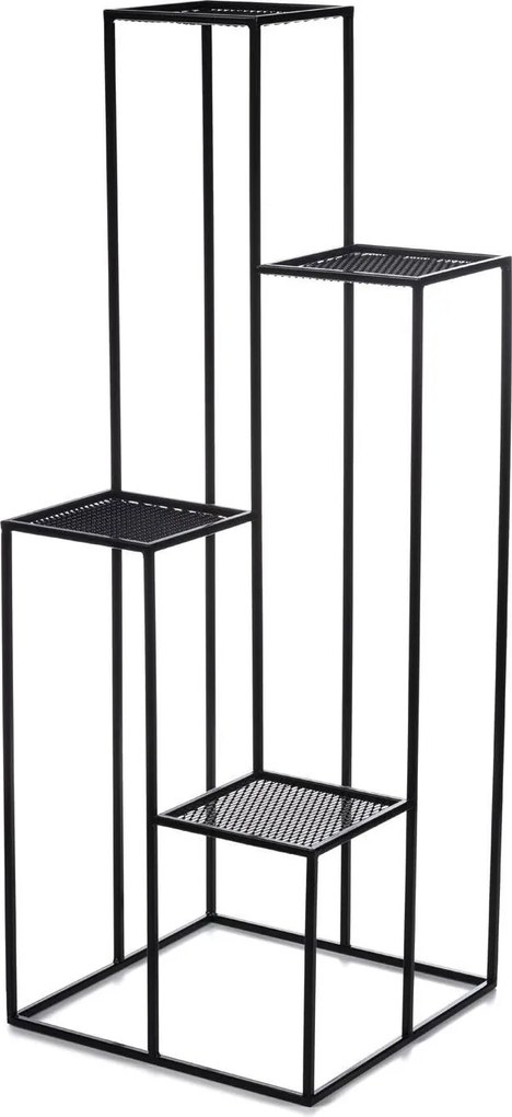 STOJAN NA KVETINÁČ KASKADA 110X40X40 CM ČIERNA