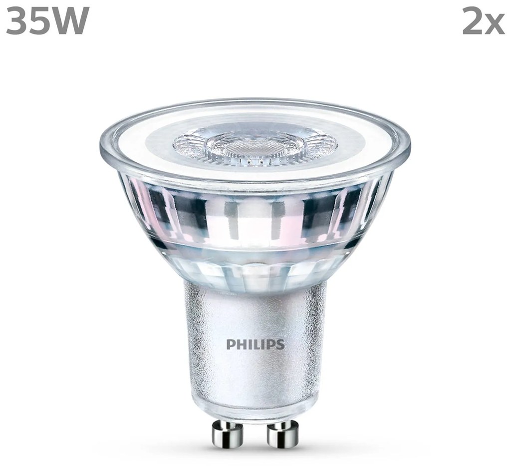 Philips LED GU10 3,5W 275lm 840 číra 36° 2 ks