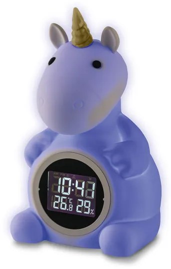 AURIOL® Budík s ukazovateľom ovzdušia miestnosti (jednorožec) (100354175)