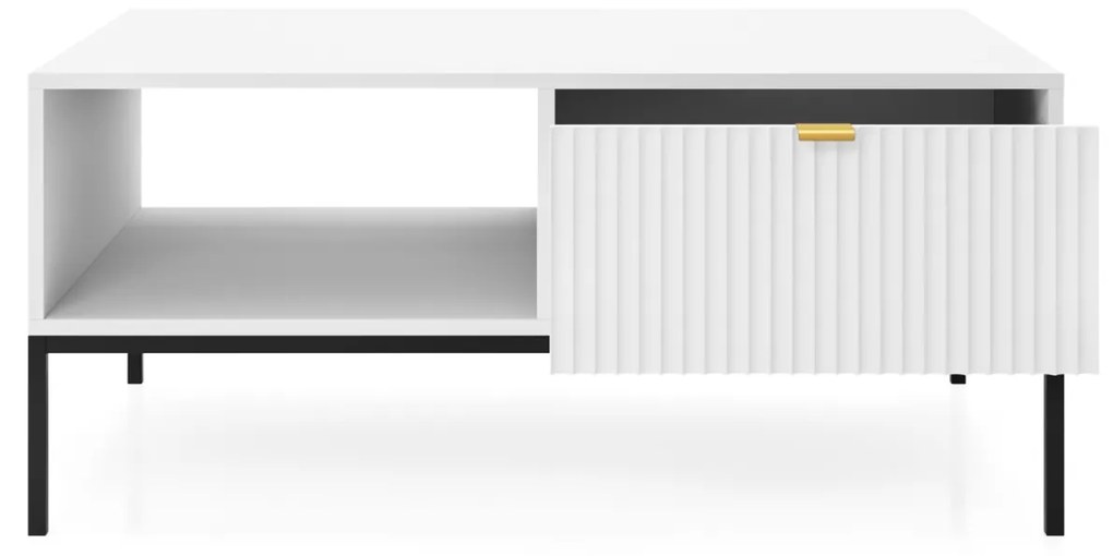 Konferenčný stolík Nova 104 cm biely/čierny