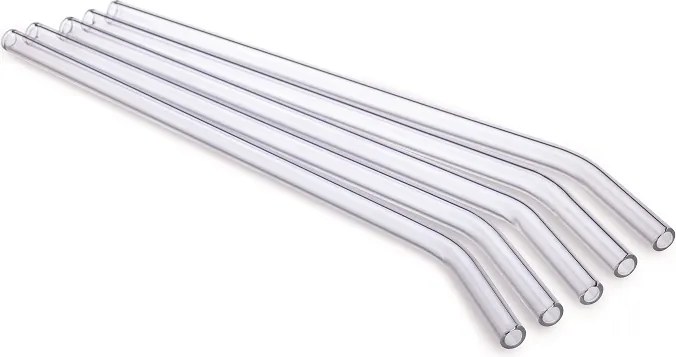 Simax Sklenená slamka zahnutá 23 cm (6+1)