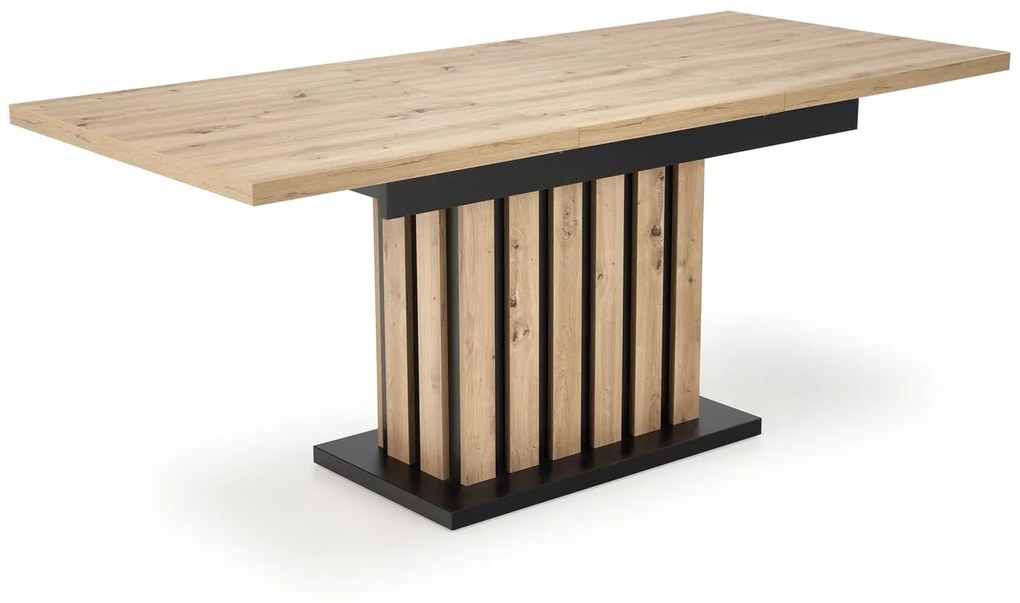 Jedálenský rozkladací stôl Lamello 160/210 cm dub artisan/čierny