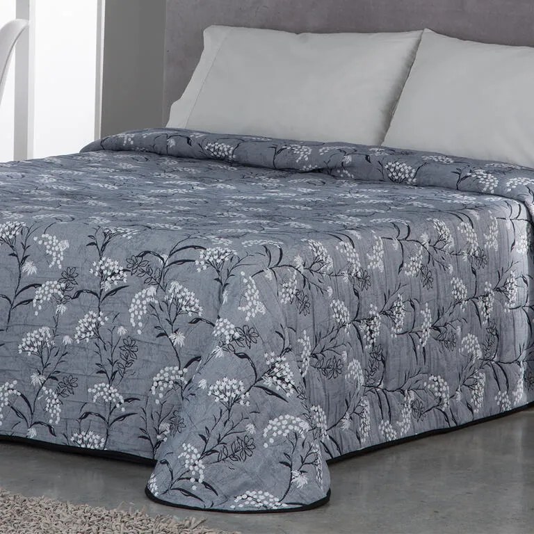 Prikrývka cez posteľ SOCORRO modrošedá dvojlôžko