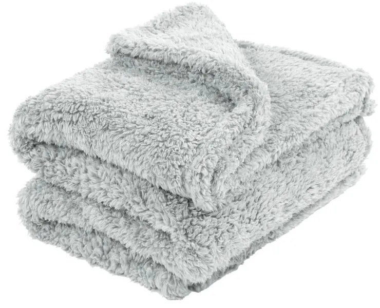 Sivá plyšová deka Tiseco Home Studio Teddy, 130 x 170 cm