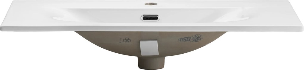 Comad Nábytkové keramické umývadlo SKY 3 80CM DP, 81x40 cm, biela lesklá