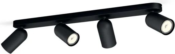 Philips - LED RGBW Stmievateľné bodové svietidlo 4xGU10/4,9W/230V 2700-6500K čierne