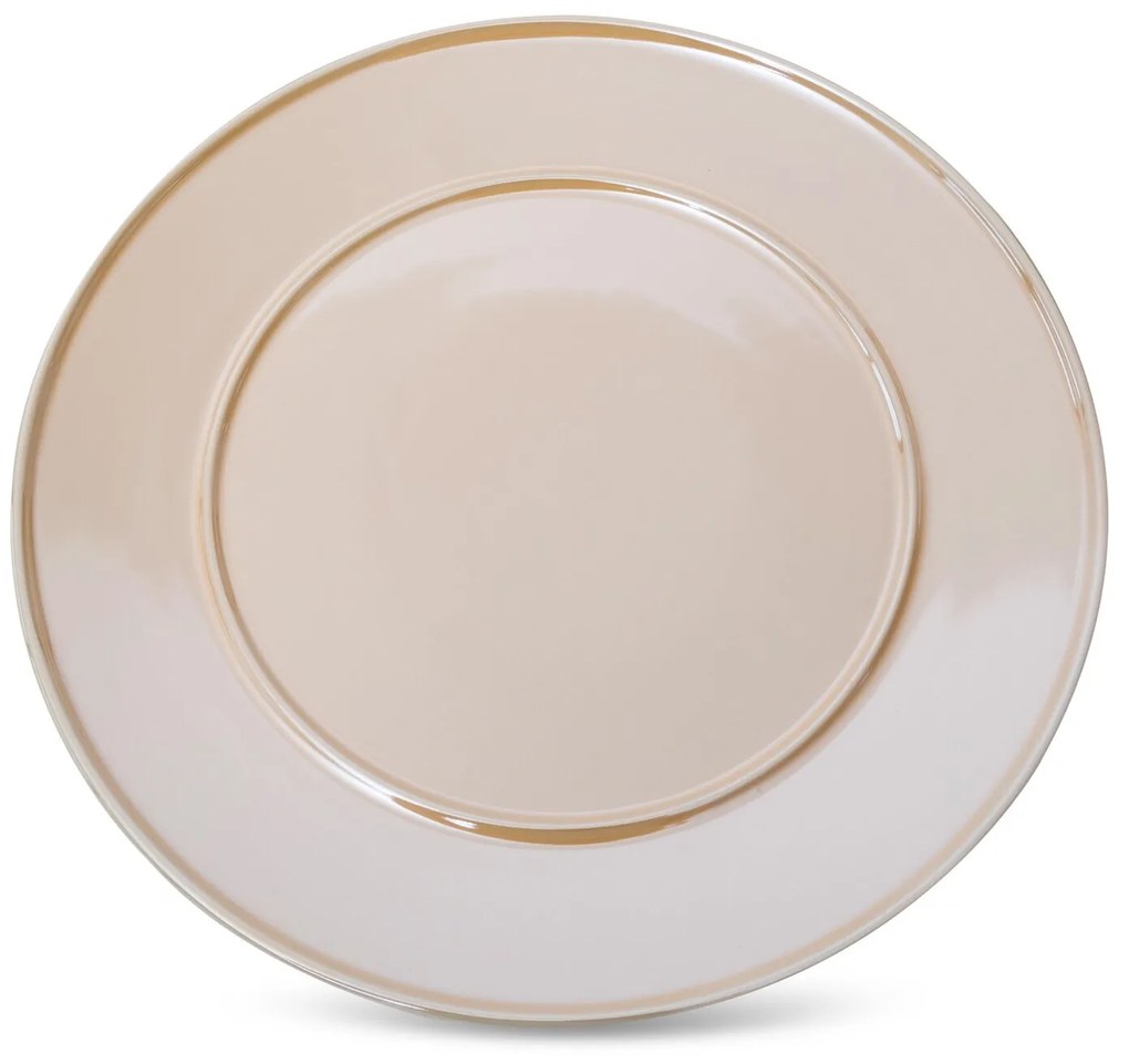 DEKORAČNÝ KERAMICKÝ TANIER SIMONA6 (01) (FI) 30 CM BÉŽOVÝ