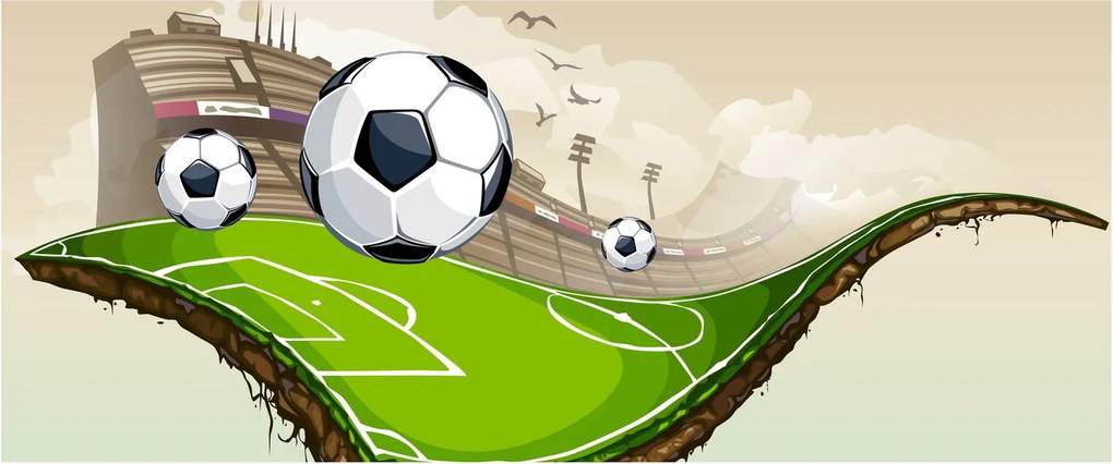 Obraz - Futbalové ihrisko (120x50 cm)