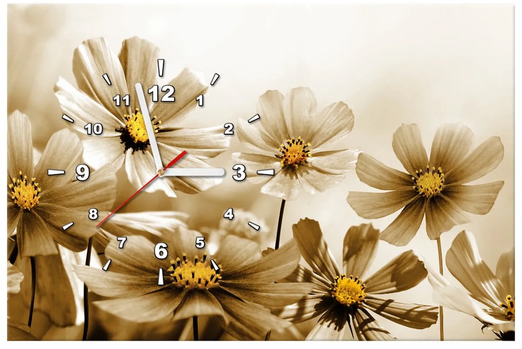 Gario Obraz s hodinami Kvetnatá krása Rozmery: 60 x 40 cm