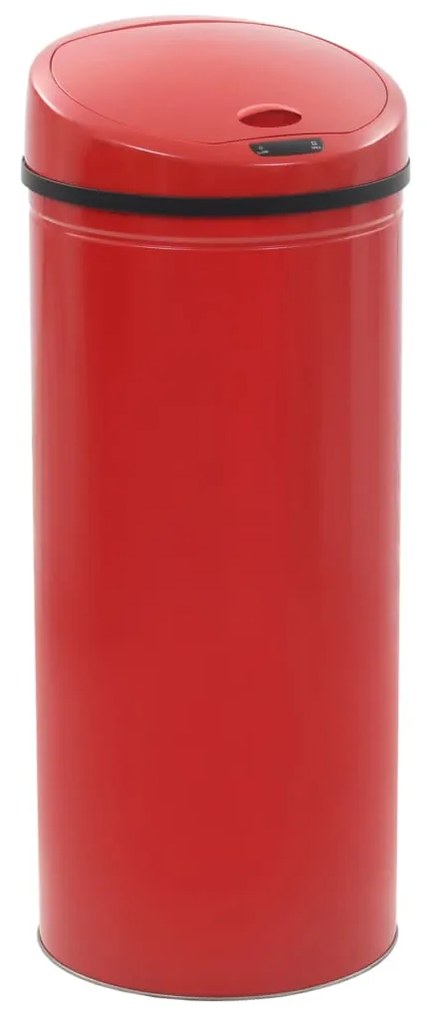 vidaXL Bezdotykový odpadkový kôš 62 l, červený