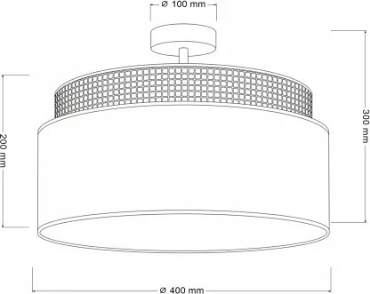 Brilagi - Prisadený luster PADOVA 1xE27/60W/230V, priemer 40 cm, béžový