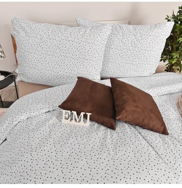 Obliečky bavlnené Sand EMI, Štandardný set jednolôžko obsahuje 1x 140x200 + 1x 70x90