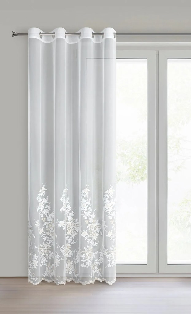 ZÁCLONA NA KRÚŽKOCH ALIRA 140X250 CM VZOROVANÁ