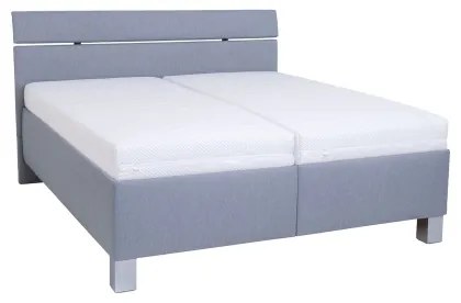 Čalúnená posteľ s matracom a úložným priestorom ALIS 180x200 cm svetlosivá