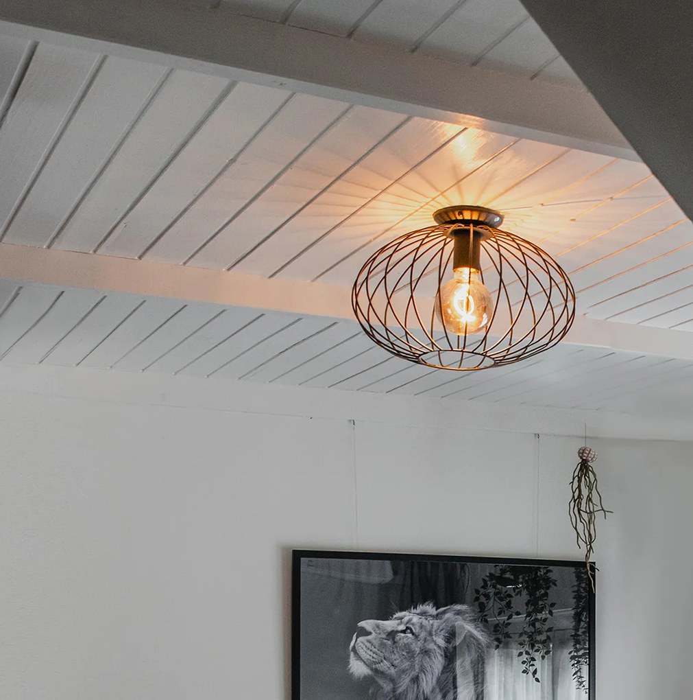 Inteligentné stropné svietidlo čierne vrátane Wifi G95 - Margarita