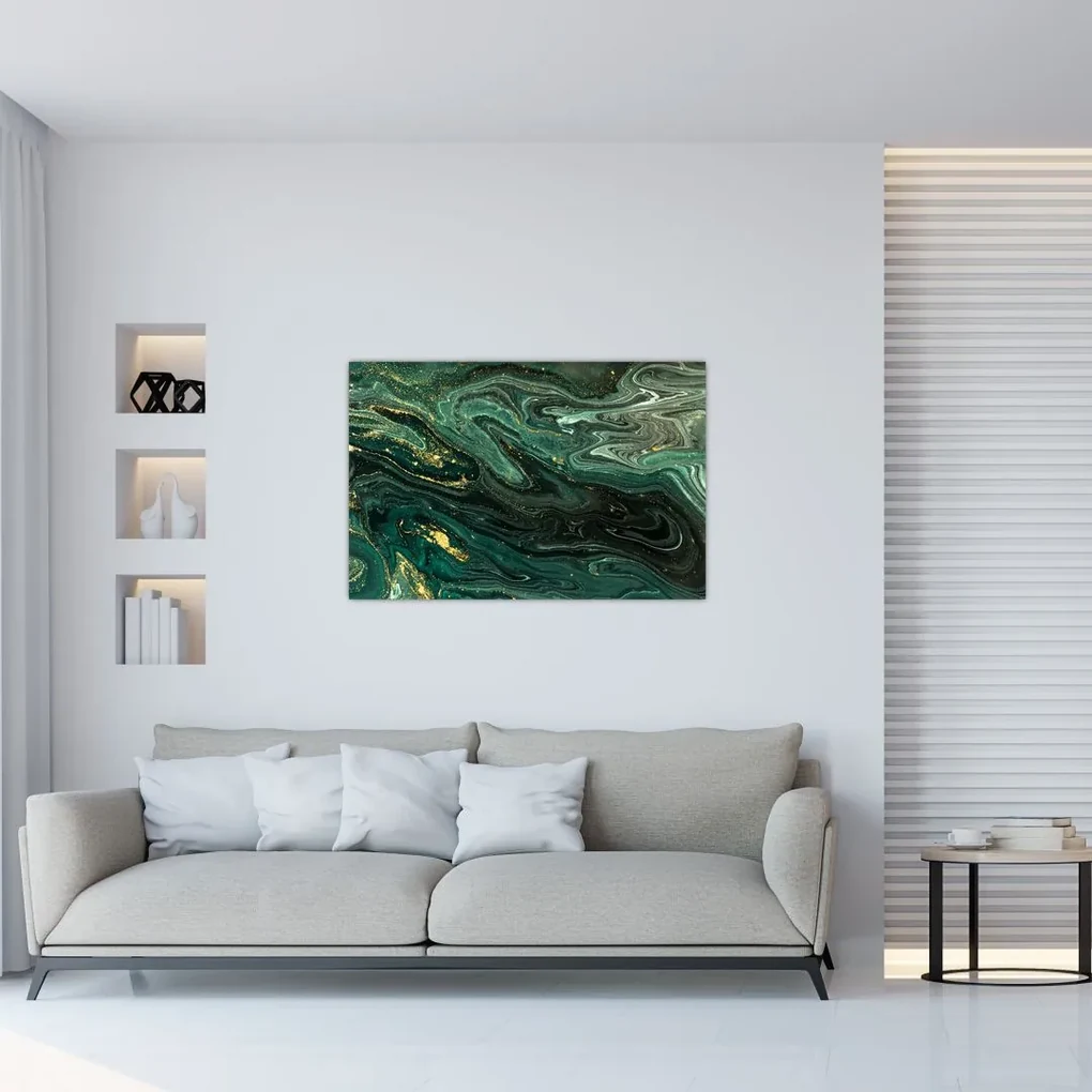 Obraz - Zelený mramor (90x60 cm)