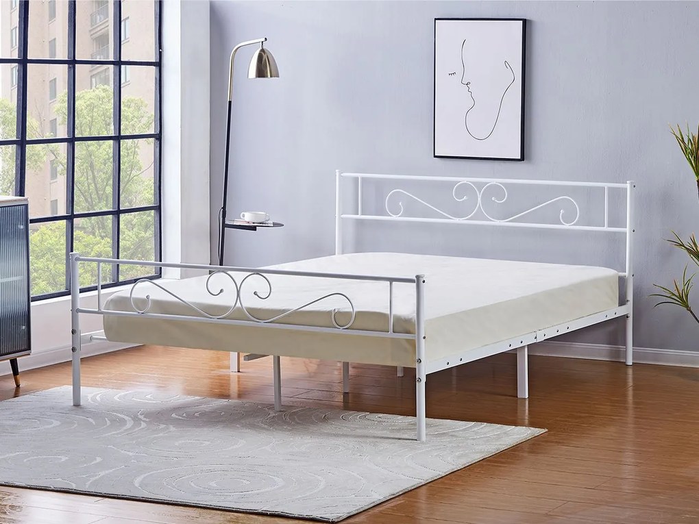 Kovová posteľ Bengrio 0601, Rozmer postele: 160x200, Farby:: čierna