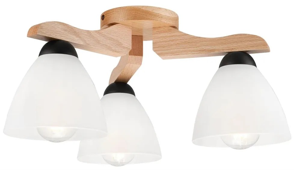 Prisadený luster ADRIANO 3xE27/60W/230V dub