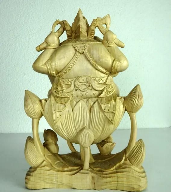 Soška Ganesh na lotose, ručná práca, exotické drevo,