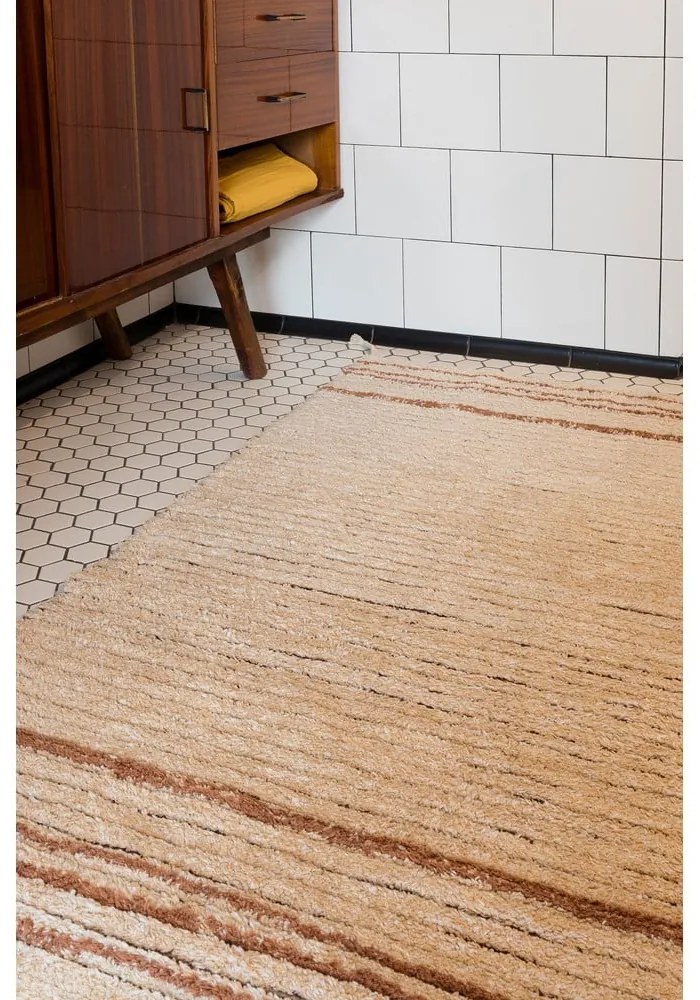 Bavlnený koberec v tehlovej farbe 80x140 cm Twin Toffee – Lorena Canals