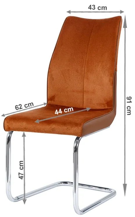 Kondela Jedálenská stolička, FARULA, tehlová/tehlová