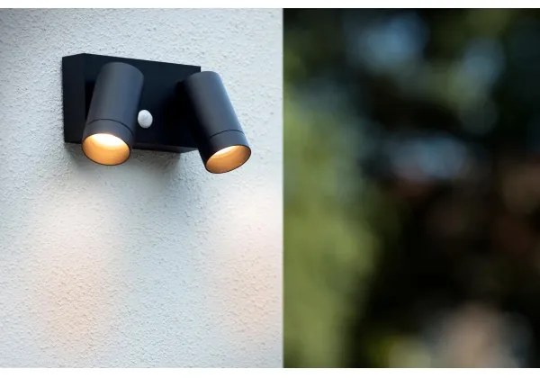 Lucide 09831/02/30 - Vonkajšie svietidlo so senzorom TAYLOR 2xGU10/50W/230V IP54