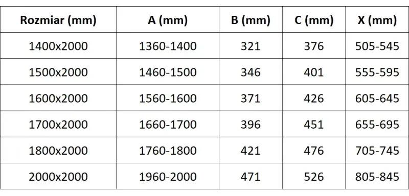 Mexen Velar Duo, posuvné sprchové dvere do otvoru 180 cm, 8mm sklo námraza, chrómová, 871-180-000-32-01