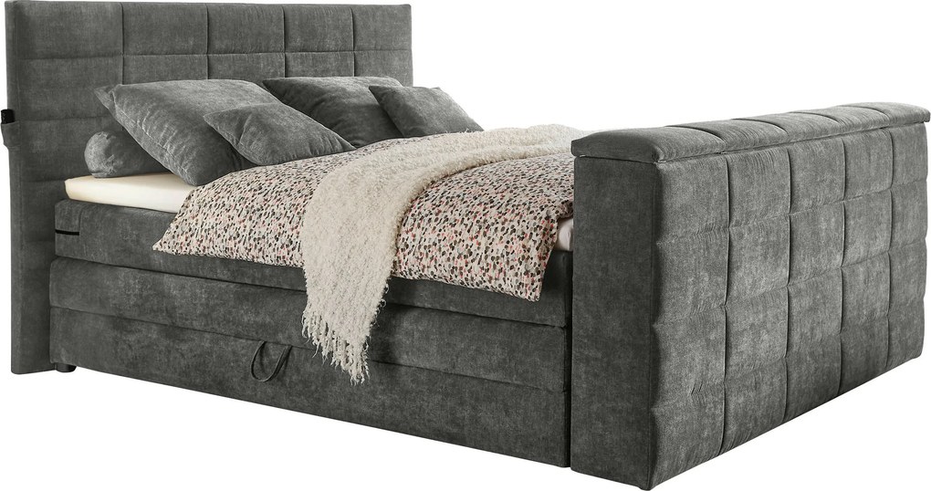 XXXLutz BOXSPRINGOVÁ POSTEĽ, 180/200 cm, sivá Carryhome - Online Only spálne - 002220044507
