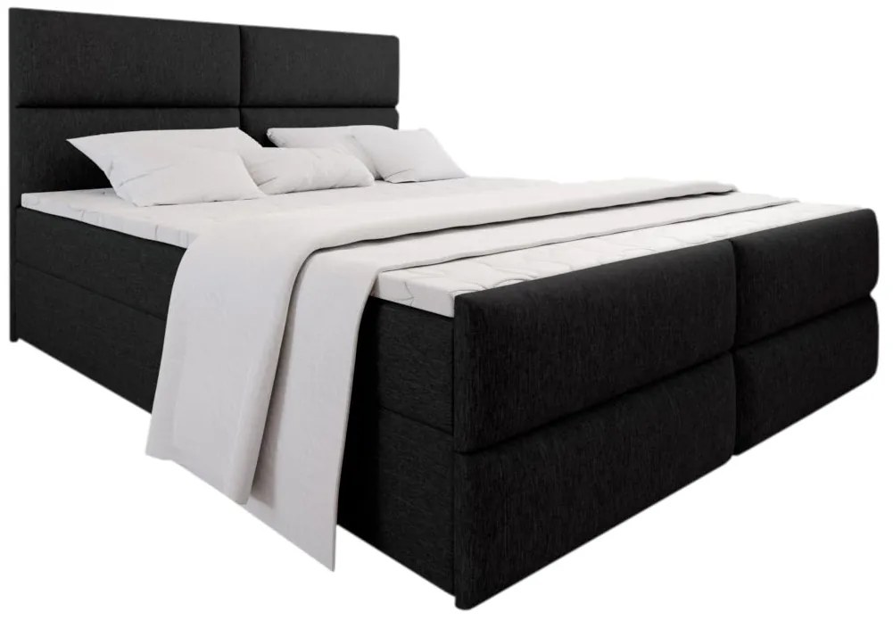 Čalúnená posteľ boxspring MILON + vrchný matrac - sawana 21 / 180x200