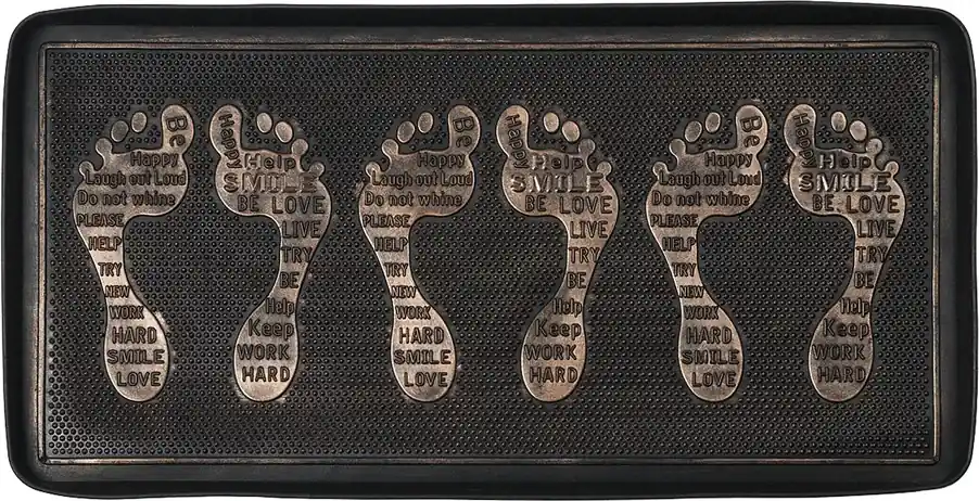 BO-MA Trading Gumová podložka na topánky bronzová patina, 75 x 40 cm | BIANO