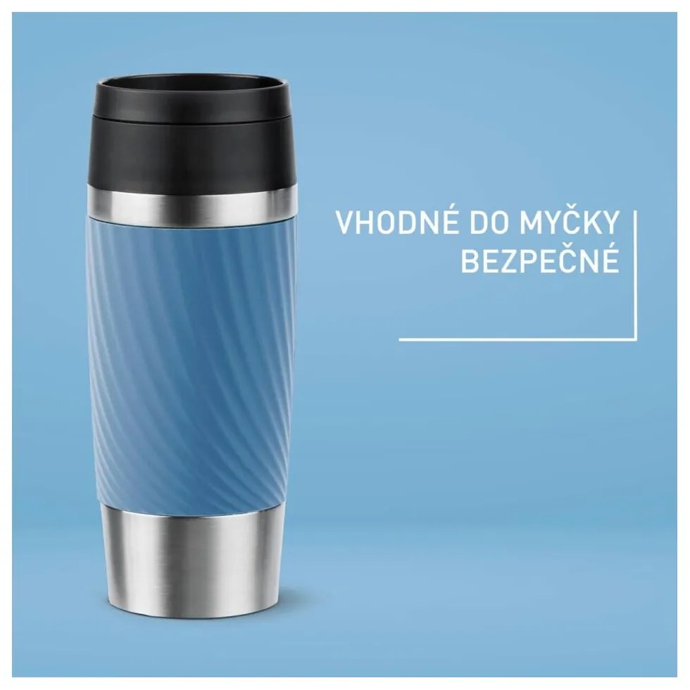 Svetlomodrý cestovný hrnček 360 ml – Tefal