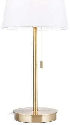 Orion LA 4-1205/1 - Stolná lampa s USB portom LUDWIG 1xE27/40W/230V biela/zlatá