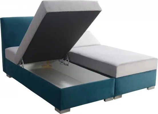 Čalúnená posteľ FÉNIX, 200x180, zelená / šedá (an 4755/4679)